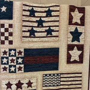 Patriotic Star and Stripe Tapestry Throw